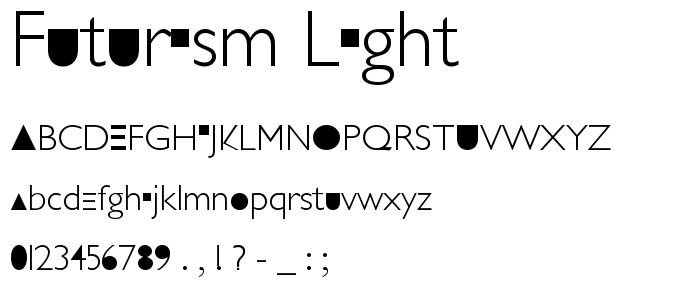 Futurism Light font
